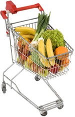 Einkaufswagen bei Einkaufstraining